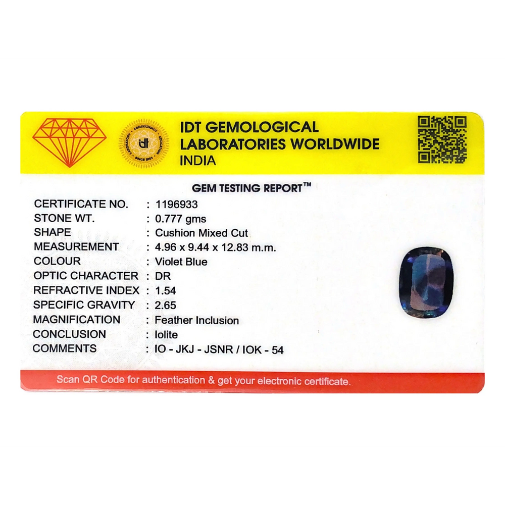 Iolite (Neeli)- 3.89 Carat