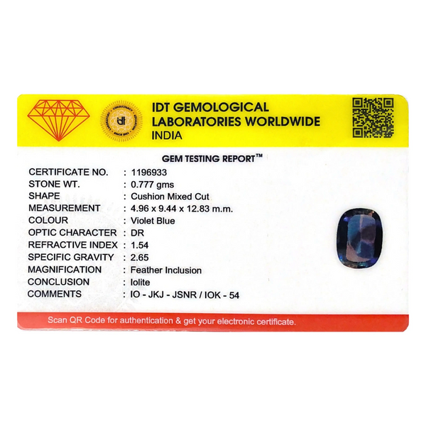 Iolite (Neeli)- 3.89 Carat