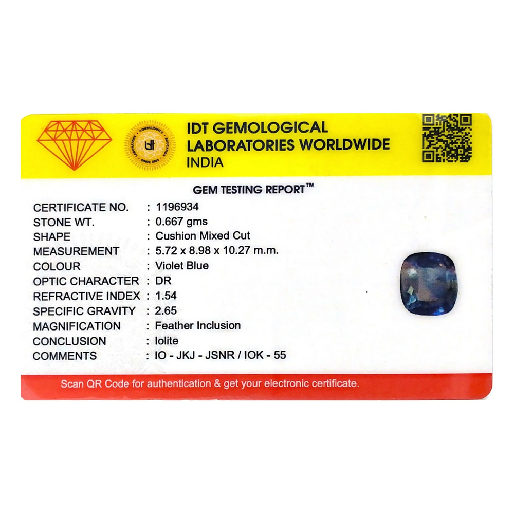 Iolite (Neeli)- 3.34 Carat