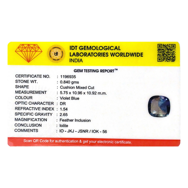 Iolite (Neeli)- 4.2 Carat