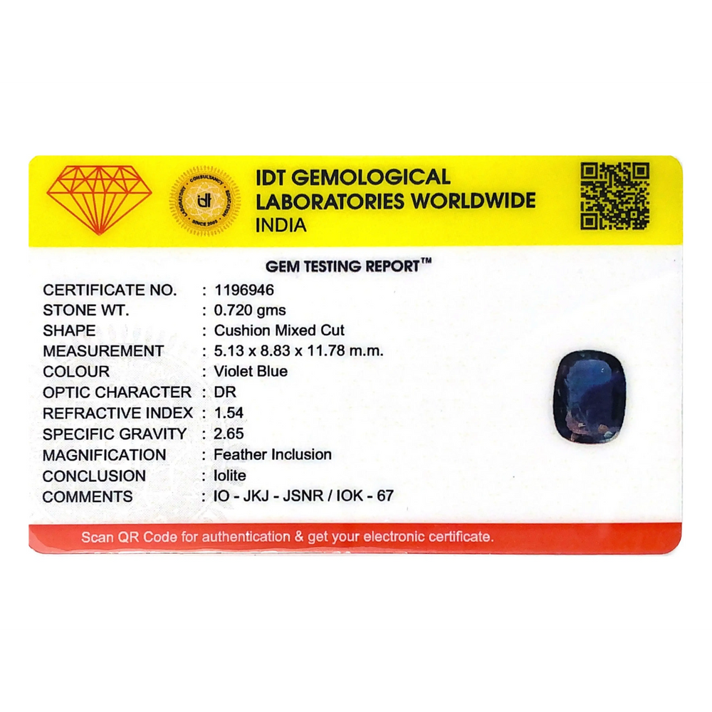 Iolite (Neeli)- 3.6 Carat