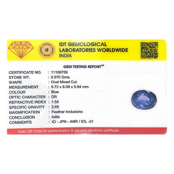 Iolite (Neeli) - 2.85 Carat