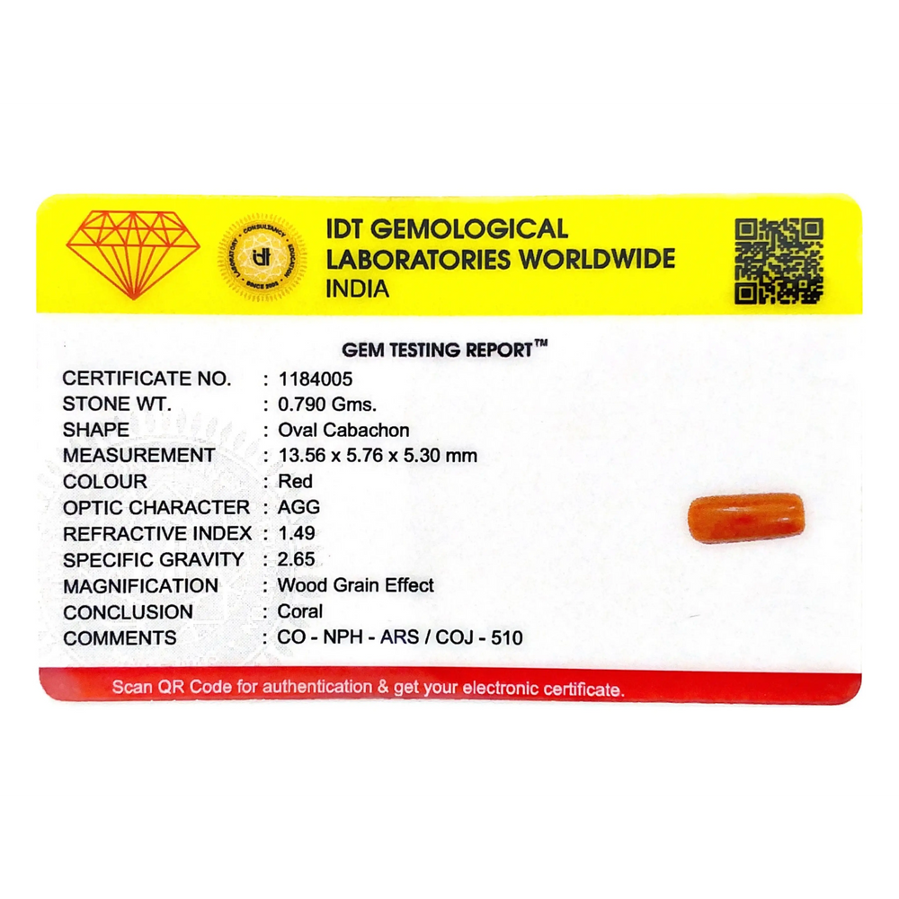 Red Coral - 3.95 Carat - Pramogh