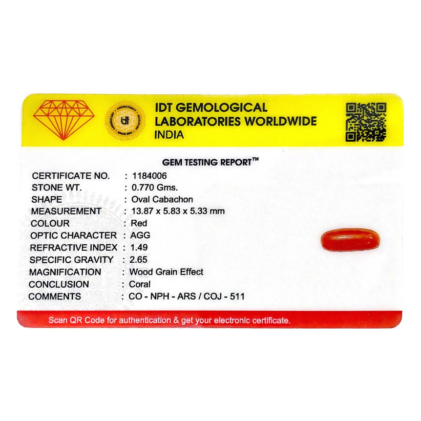 Red Coral - 3.85 Carat - Pramogh