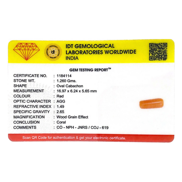 Red Coral - 6.3 Carat - Pramogh