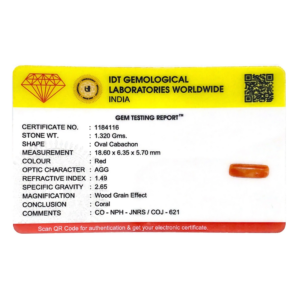 Red Coral - 6.6 Carat - Pramogh