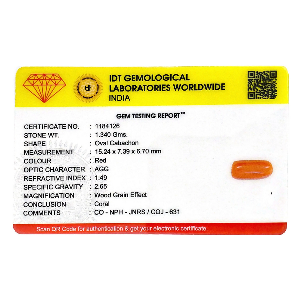 Red Coral - 6.7 Carat - Pramogh