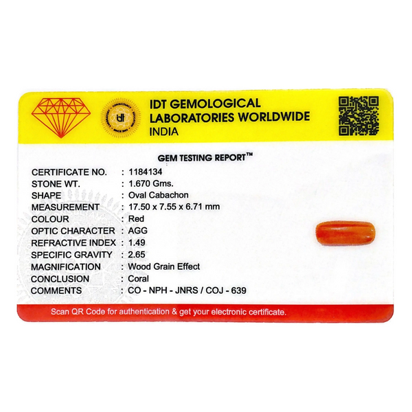 Red Coral - 8.35 Carat - Pramogh