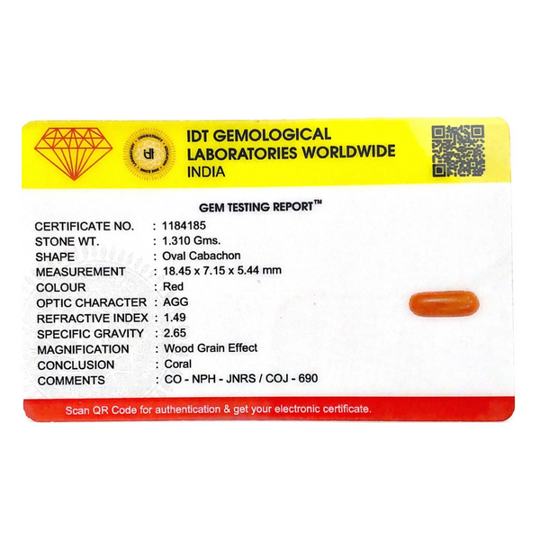 Red Coral - 6.55 Carat - Pramogh