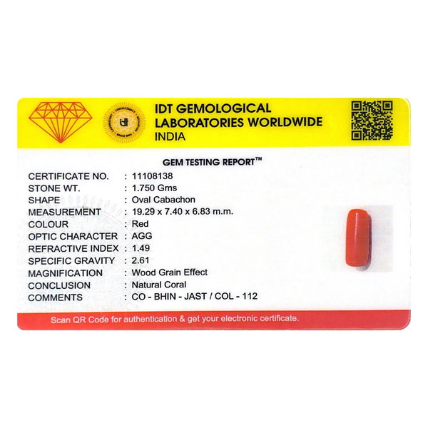 Red Coral - 8.75 Carat
