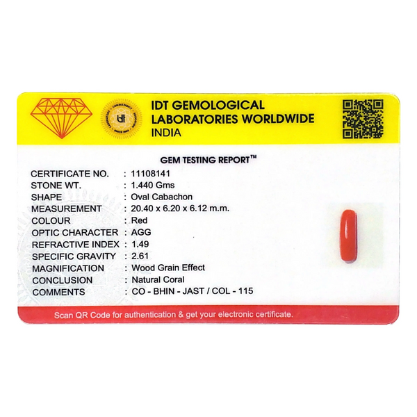 Red Coral - 7.2 Carat