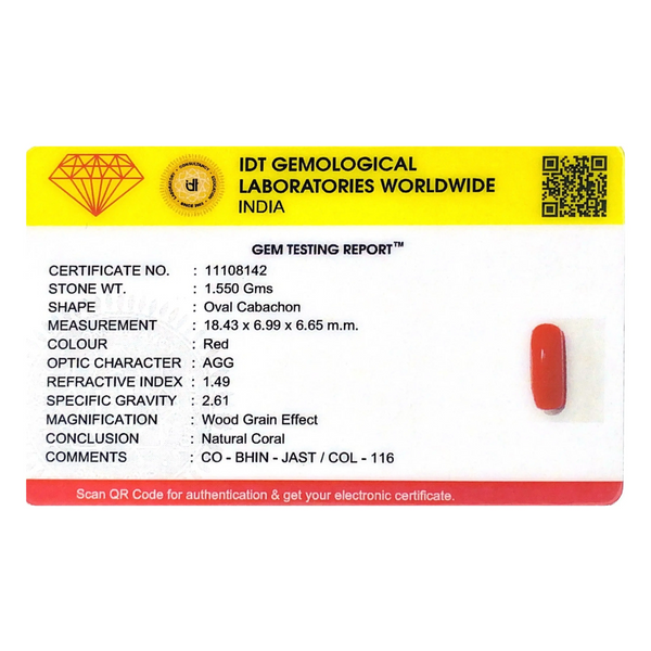 Red Coral - 7.75 Carat