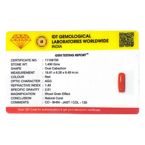 Red Coral - 7.45 Carat