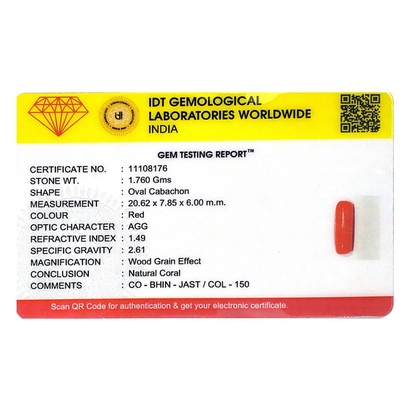 Red Coral - 8.8 Carat