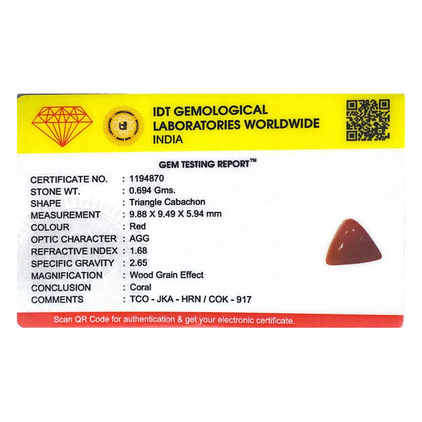 Red Coral - 3.47 Carat