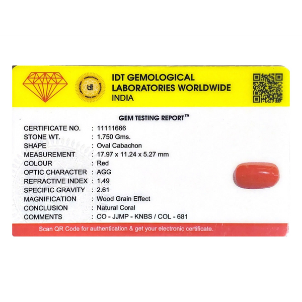 Red Coral - 8.75 Carat