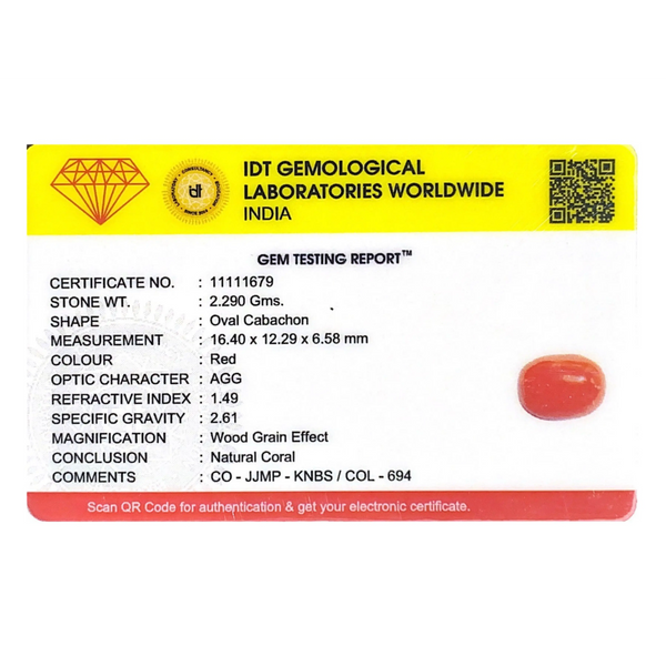 Red Coral - 11.45 Carat