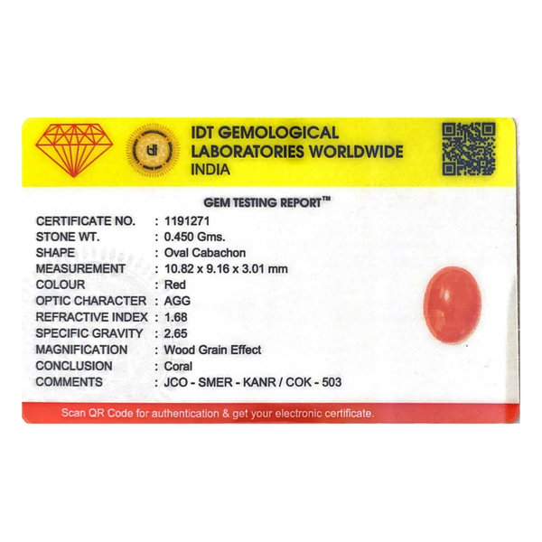 Japanese Red Coral - 2.25 Carat
