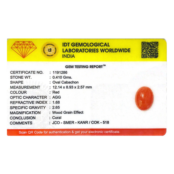Japanese Red Coral - 2.05 Carat