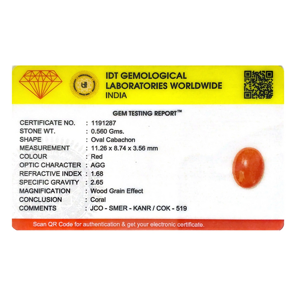 Japanese Red Coral - 2.8 Carat