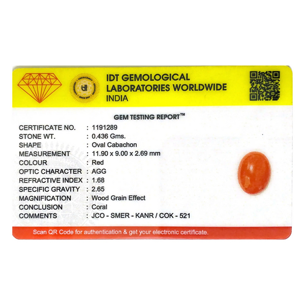 Japanese Red Coral - 2.18 Carat