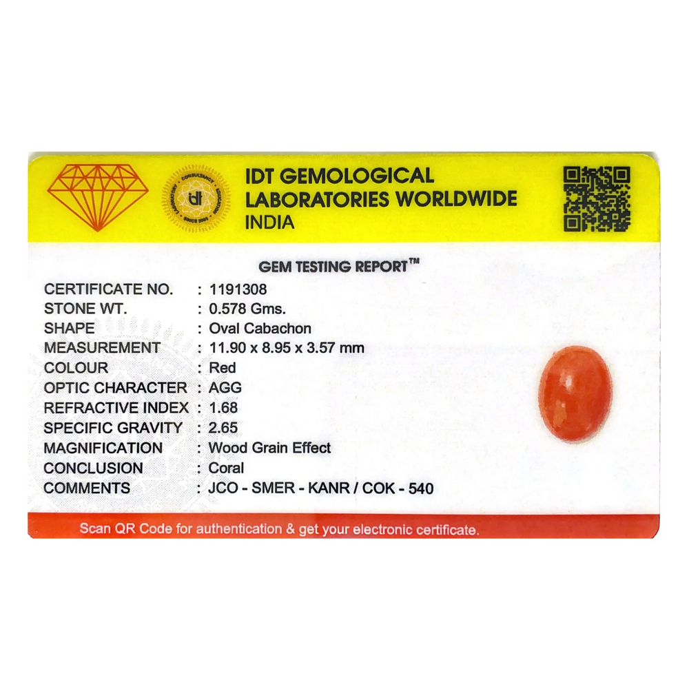 Japanese Red Coral - 2.89 Carat