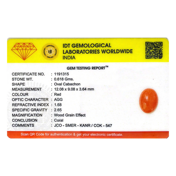 Japanese Red Coral - 3.09 Carat