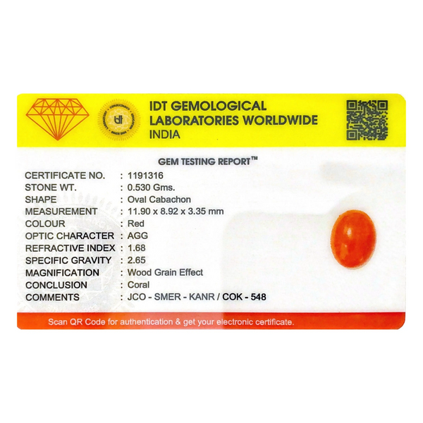 Japanese Red Coral - 2.65 Carat