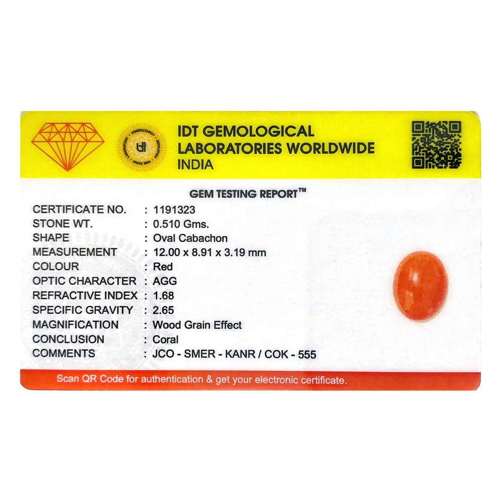 Japanese Red Coral - 2.55 Carat