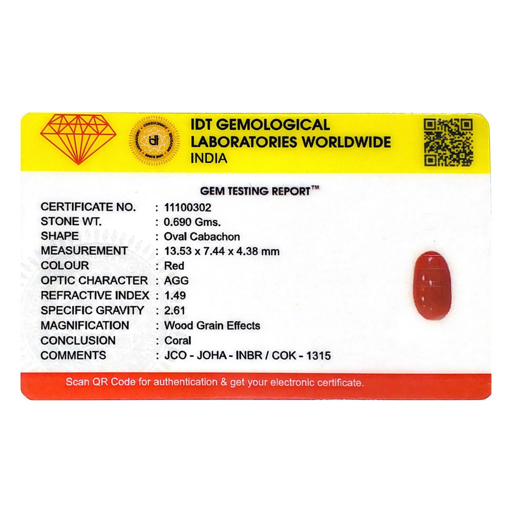 Japanese Red Coral - 3.45 Carat