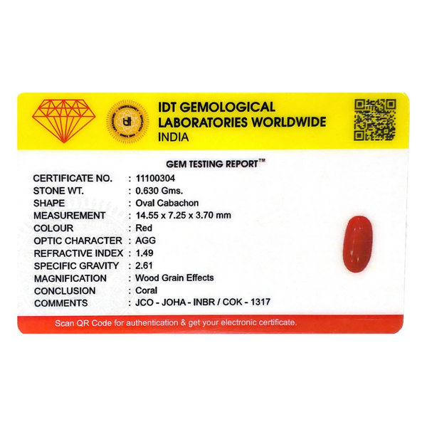 Japanese Red Coral - 3.15 Carat