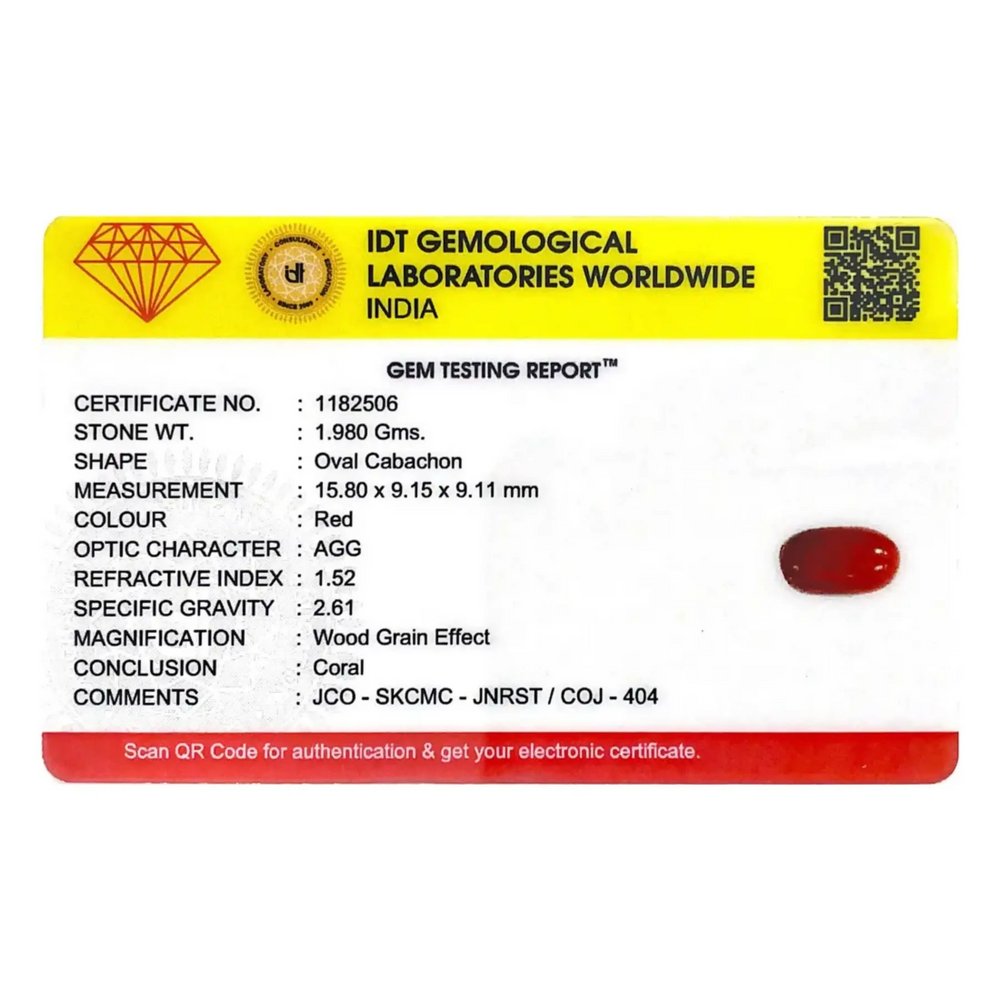 Japanese Red Coral - 9.9 Carat - Pramogh