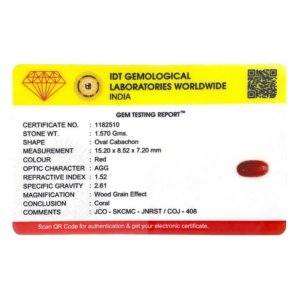 Japanese Red Coral - 7.85 Carat - Pramogh