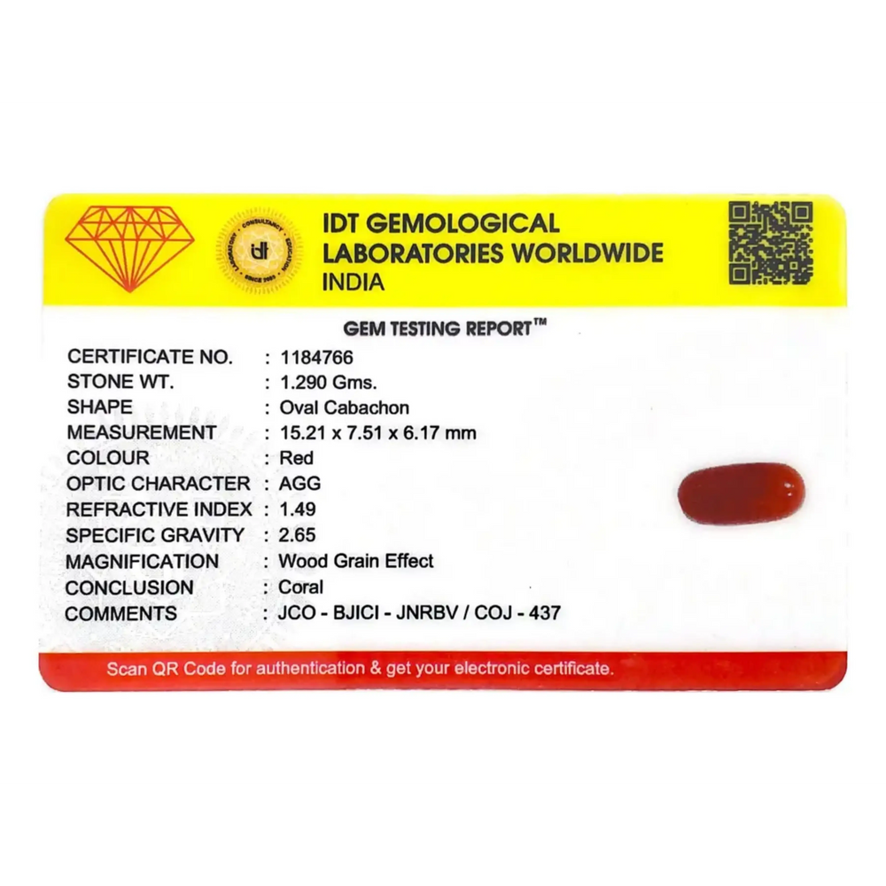 Japanese Red Coral - 6.45 Carat - Pramogh