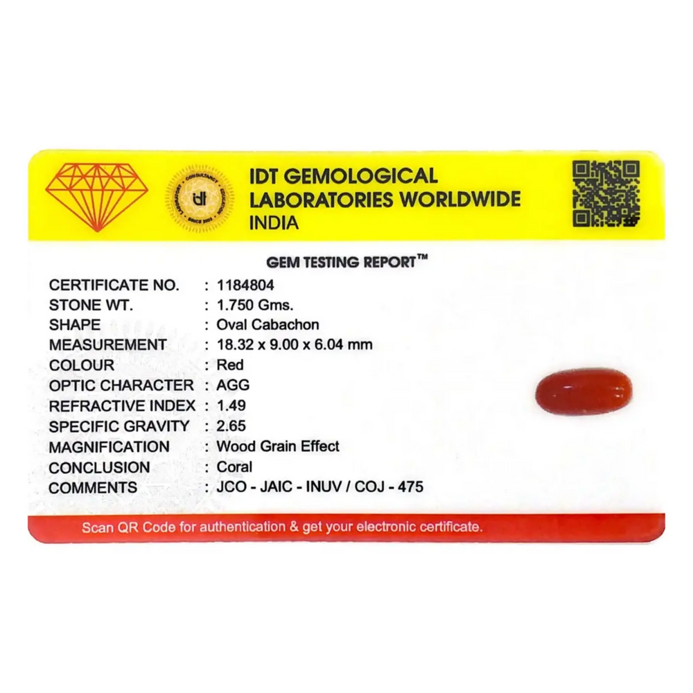 Japanese Red Coral - 8.75 Carat - Pramogh