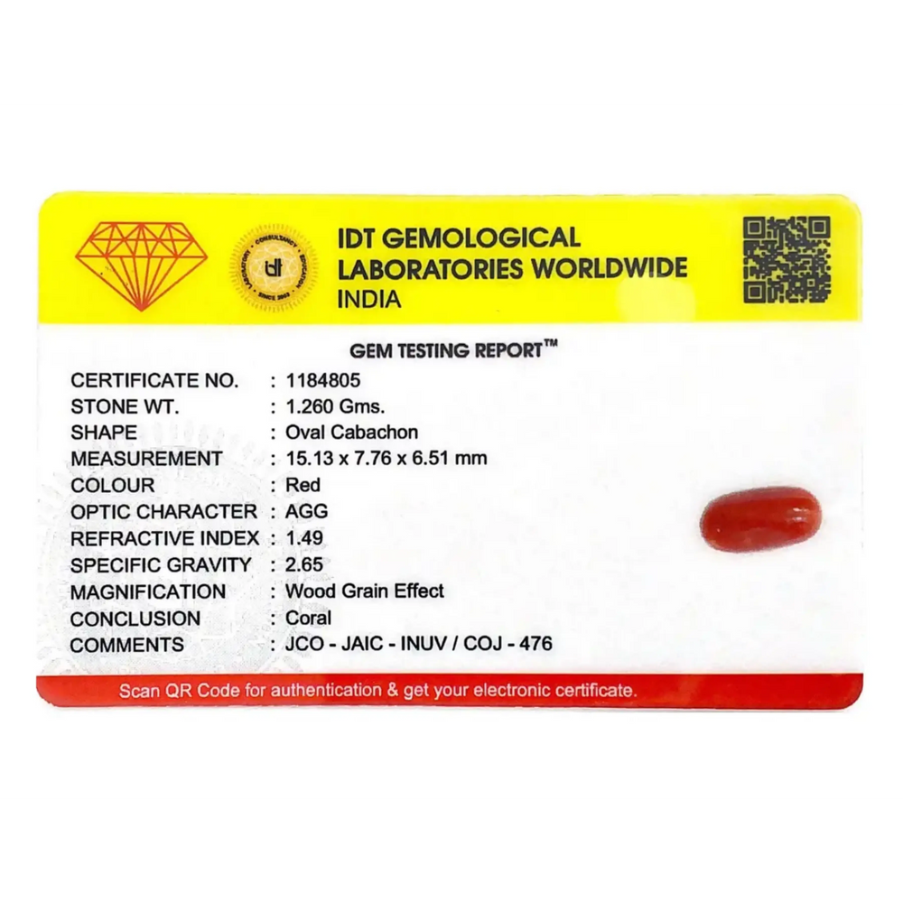 Japanese Red Coral - 6.3 Carat - Pramogh