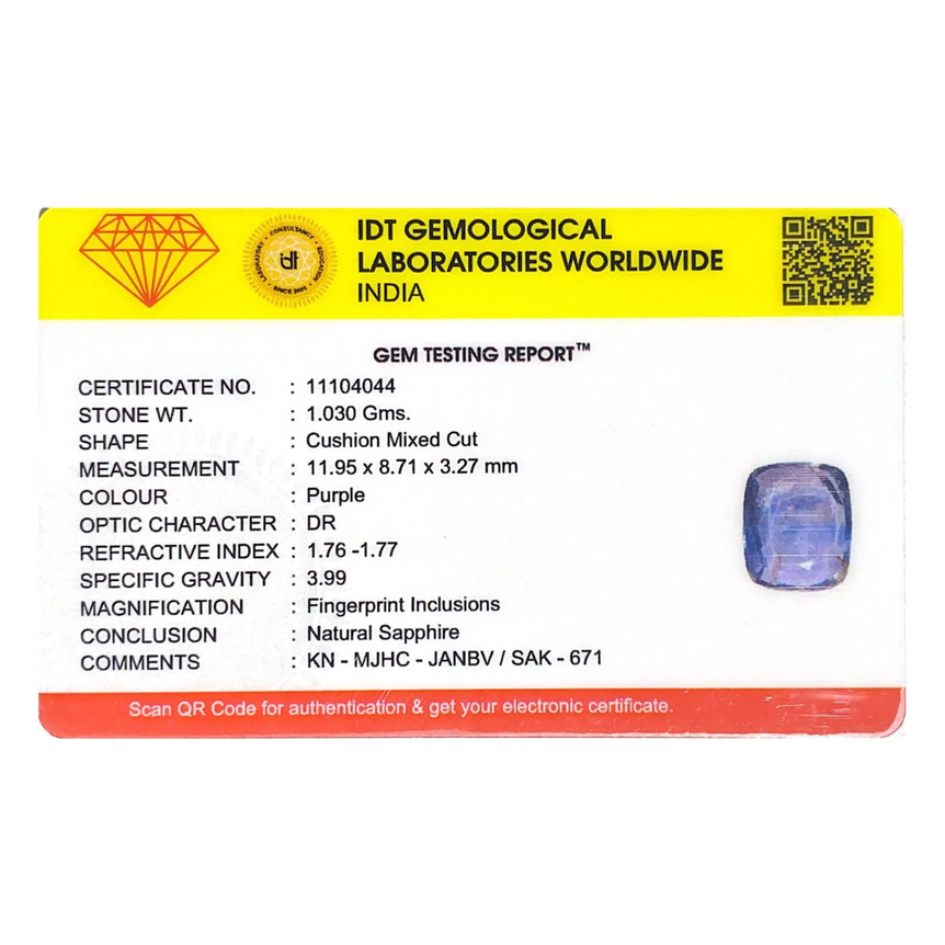 Purple Sapphire (Khooni) - 5.15 Carat
