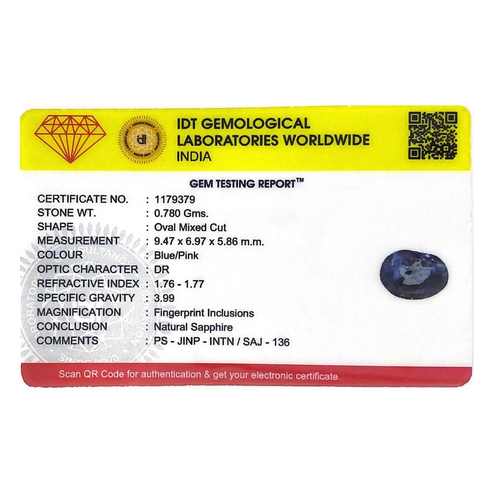 Purple Sapphire (Khooni) - 3.9 Carat - Pramogh