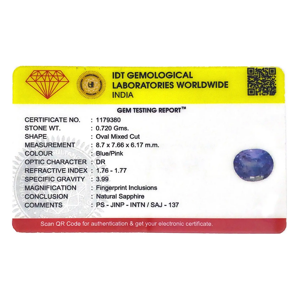 Purple Sapphire (Khooni) - 3.6 Carat - Pramogh