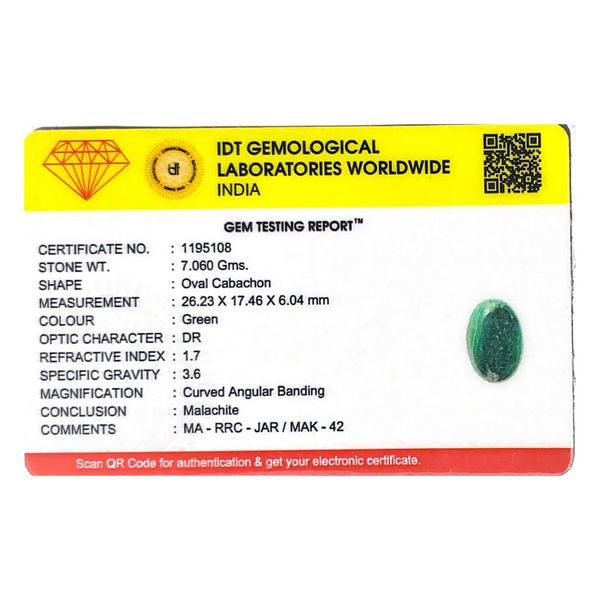 Malachite (Kidney Stone) - 35.3 Carat