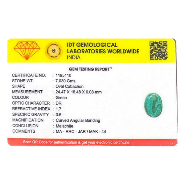 Malachite (Kidney Stone) - 35.15 Carat