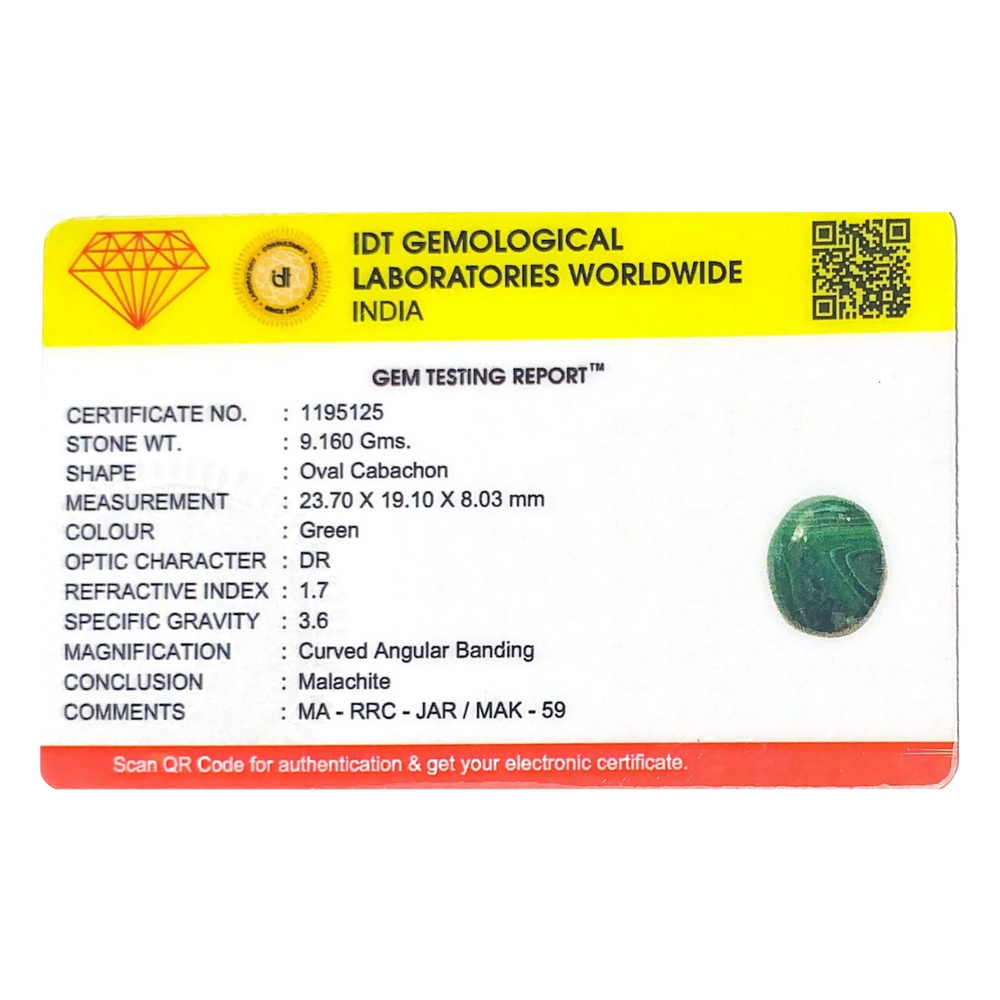 Malachite (Kidney Stone) - 45.8 Carat