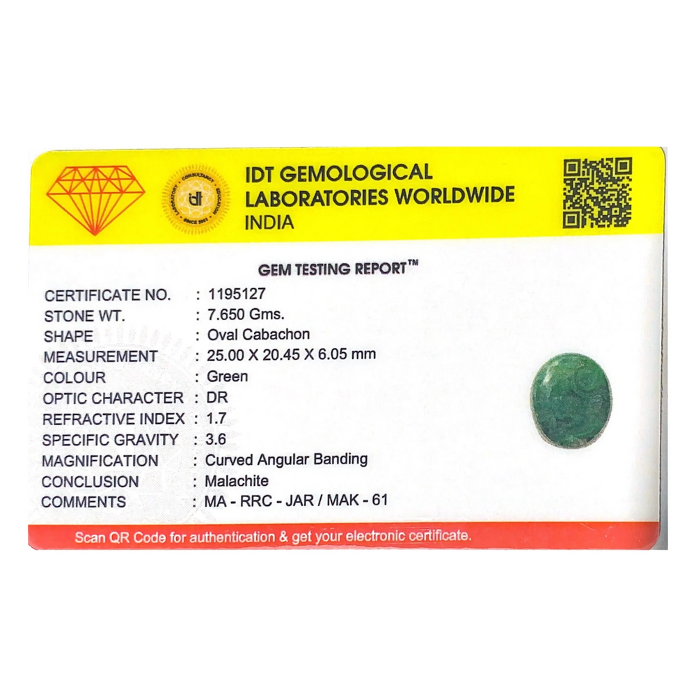 Malachite (Kidney Stone) - 38.25 Carat