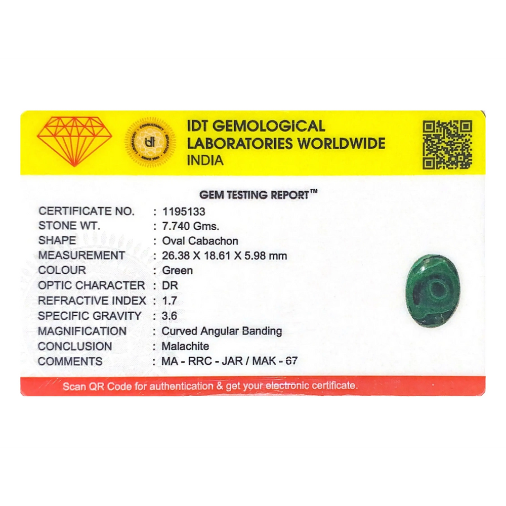 Malachite (Kidney Stone) - 38.7 Carat