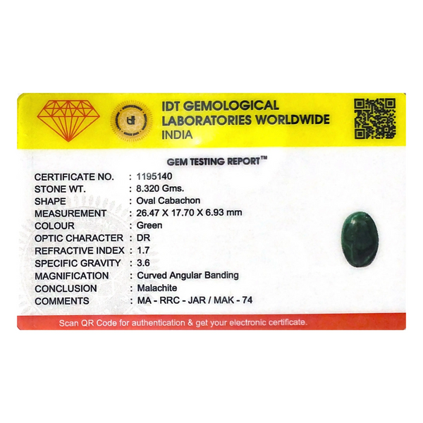 Malachite (Kidney Stone) - 41.6 Carat