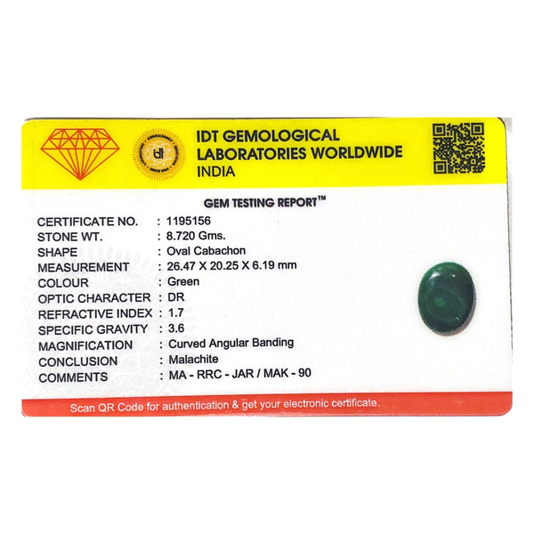 Malachite (Kidney Stone) - 43.6 Carat