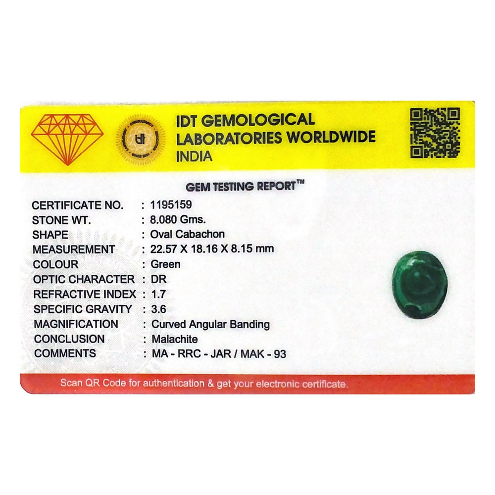 Malachite (Kidney Stone) - 40.4 Carat