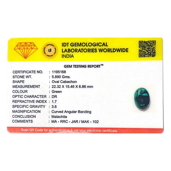 Malachite (Kidney Stone) - 29.45 Carat