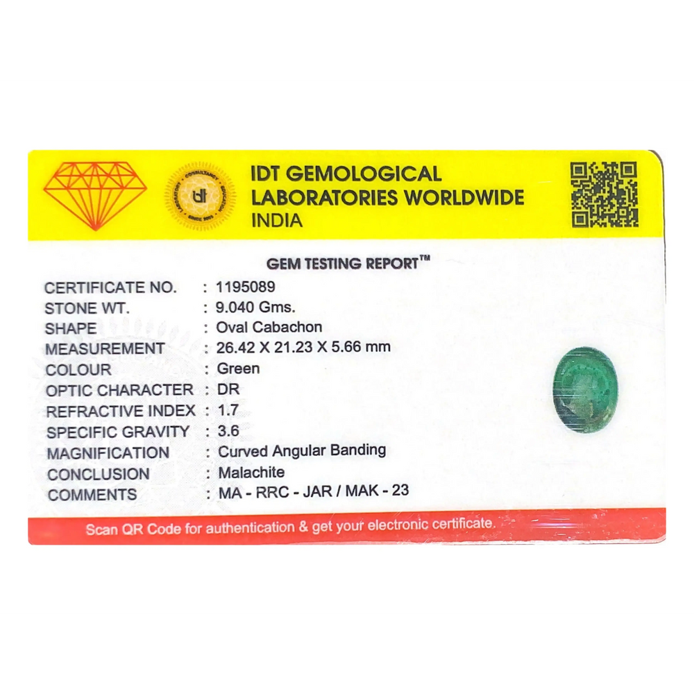 Malachite (Kidney Stone) - 45.2 Carat