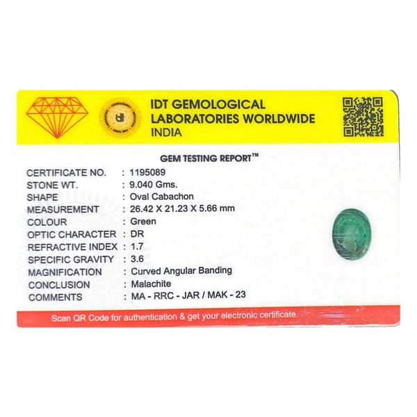 Malachite (Kidney Stone) - 45.2 Carat